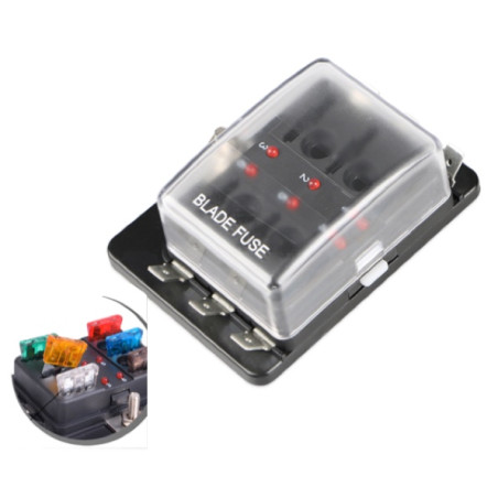FUSIBLERA  6 FUSIBLES MINI  100 AMP MAX