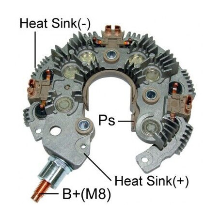 DIODERA ALT JEEP CHEROKEE  LIBERTY REFORZADA 180AMP