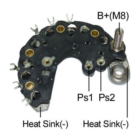 DIODERA ALT VALEO 105 AMP CHEV,PONTIAC,RENAULT,SEAT