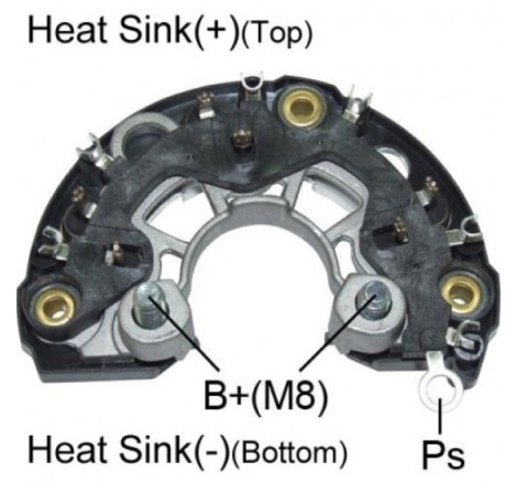 DIODERA BOSCH  ALTERNADOR DOGGE RAM 5.7 PICKUP 2007/2008