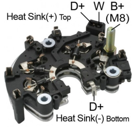 DIODERA ALT BOSCH  GOLF/JETTA/MERCEDES/AÑO  93