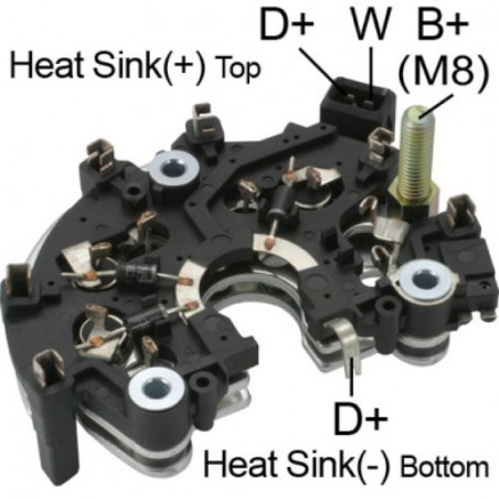 DIODERA ALT BOSCH  GOLF/JETTA/MERCEDES/AÑO  93